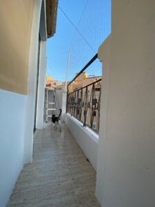 Puerta desmontable con acceso al resto del balcón